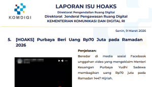 Isu Hoaks & Disinformasi 9 Maret 2026