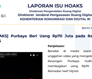 Isu Hoaks & Disinformasi 9 Maret 2026