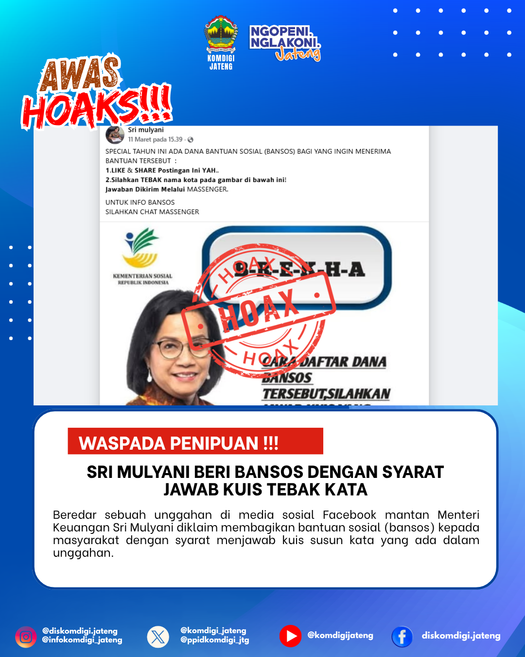 Isu Hoaks & Disinformasi 07 April 2026 Grafis