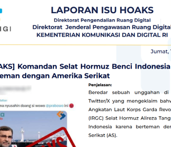Isu Hoaks & Disinformasi 10 April 2026