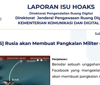 Isu Hoaks & Disinformasi 11 April 2026