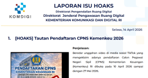 Isu Hoaks & Disinformasi 14 April 2026