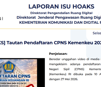 Isu Hoaks & Disinformasi 14 April 2026