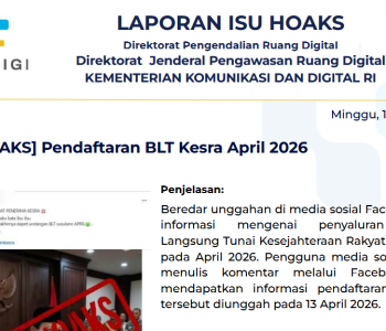 Isu Hoaks & Disinformasi 19 April 2026