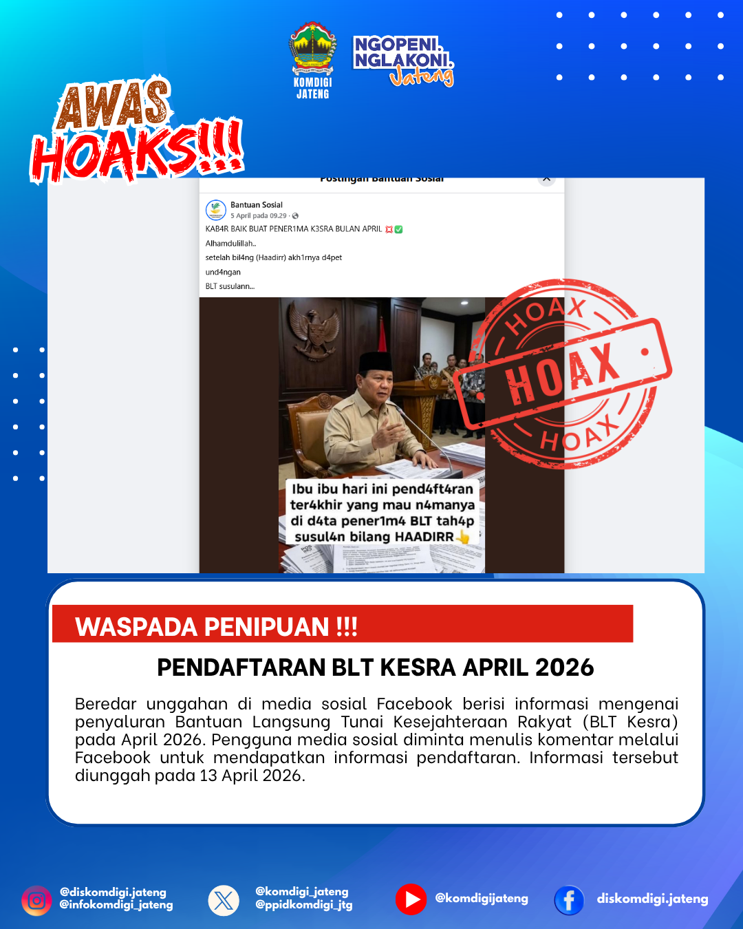 Isu Hoaks & Disinformasi 19 April 2026 Grafis