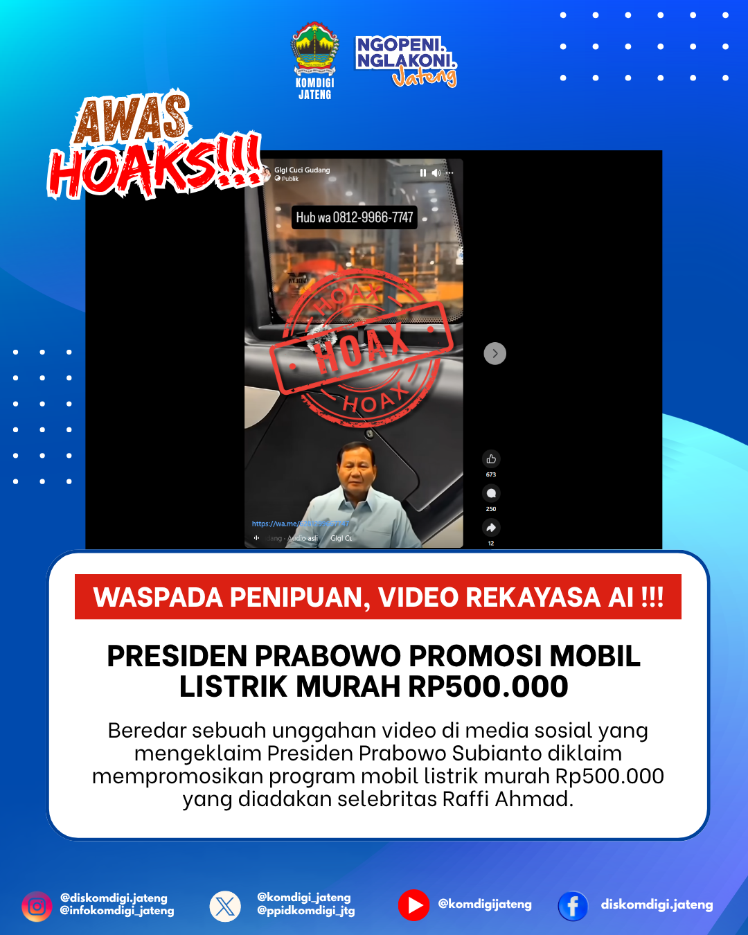 Isu Hoaks & Disinformasi 22 April 2026 Grafis