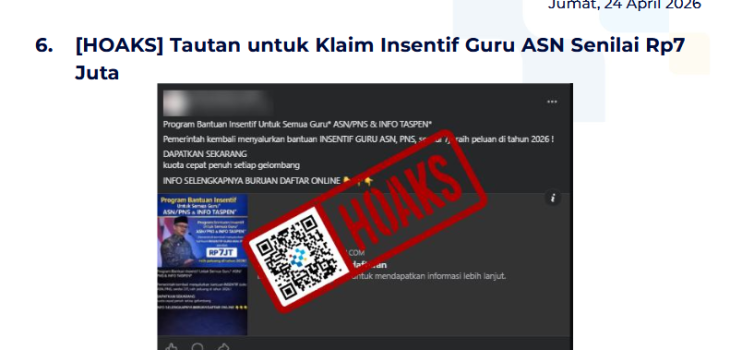 Isu Hoaks & Disinformasi 24 April 2026