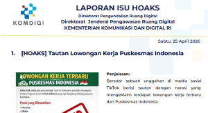 Isu Hoaks & Disinformasi 25 April 2026