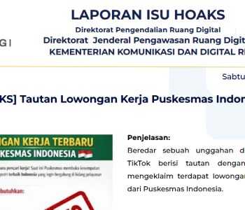 Isu Hoaks & Disinformasi 25 April 2026