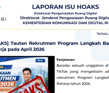 Isu Hoaks & Disinformasi 28 April 2026
