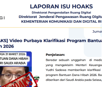 Isu Hoaks & Disinformasi 3 April 2026