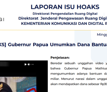 Isu Hoaks & Disinformasi 10 Mei 2026