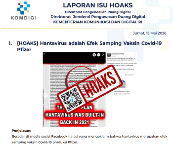 Isu Hoaks & Disinformasi 15 Mei 2026