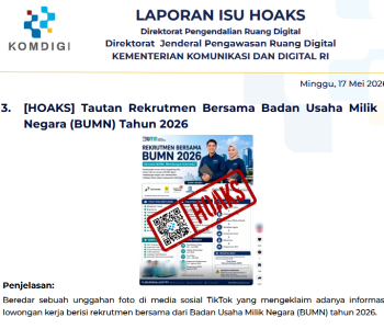 Isu Hoaks & Disinformasi 17 Mei 2026