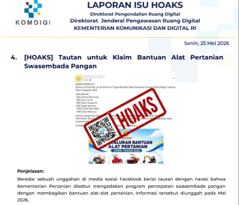 Isu Hoaks & Disinformasi 25 Mei 2026