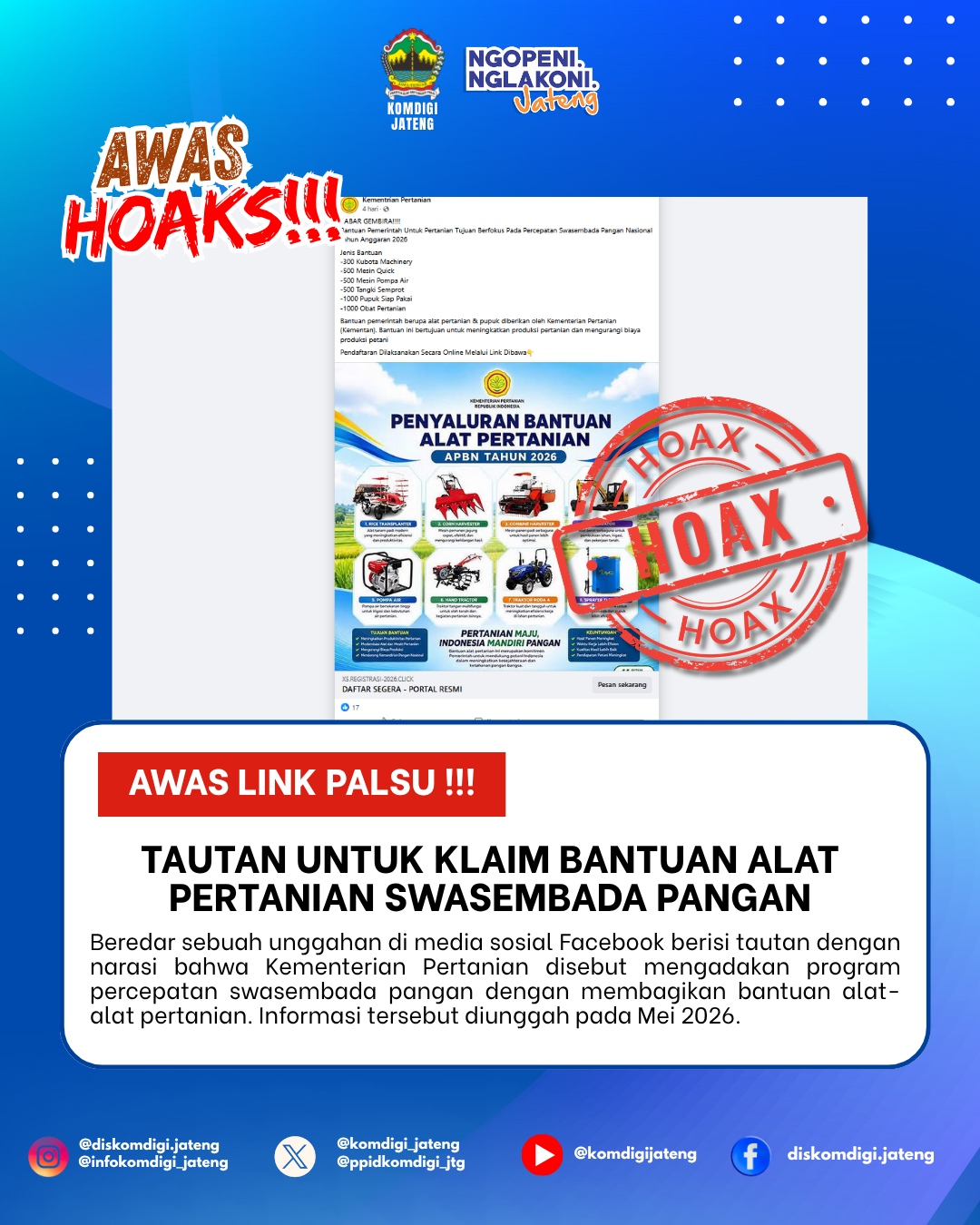 Isu Hoaks & Disinformasi 25 Mei 2026 Grafis