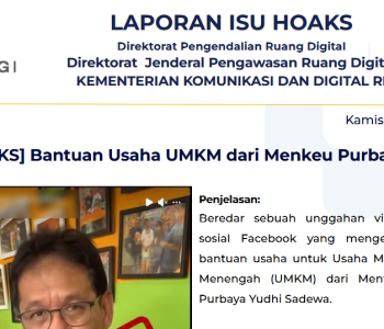 Isu Hoaks & Disinformasi 30 April 2026