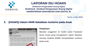 Isu Hoaks & Disinformasi 4 Mei 2026