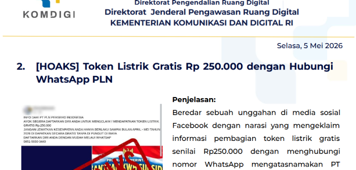 Isu Hoaks & Disinformasi 5 Mei 2026