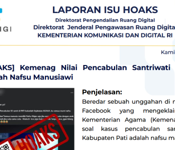 Isu Hoaks & Disinformasi 7 Mei 2026