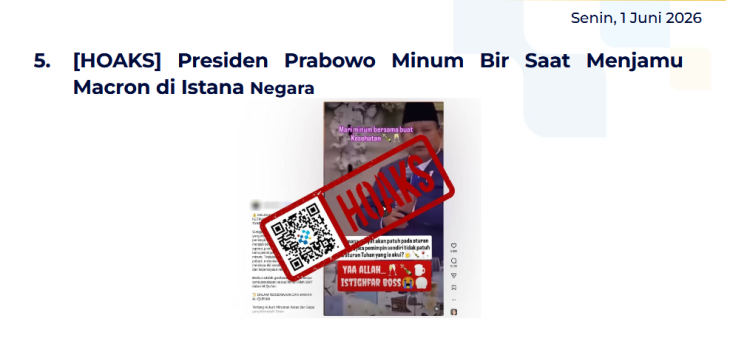 Isu Hoaks & Disinformasi 1 Juni 2026