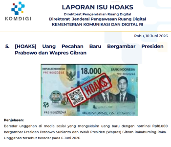 Isu Hoaks & Disinformasi 10 Juni 2026