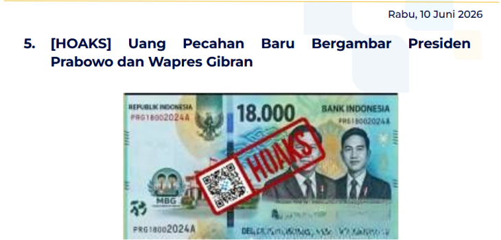 Isu Hoaks & Disinformasi 10 Juni 2026