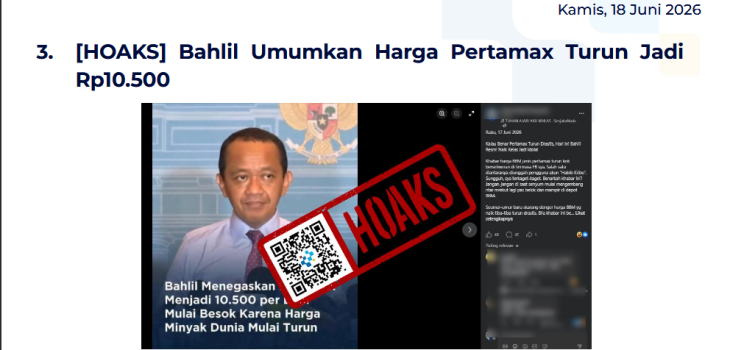 Isu Hoaks & Disinformasi 18 Juni 2026