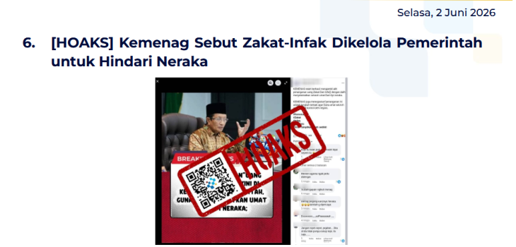 Isu Hoaks & Disinformasi 2 Juni 2026