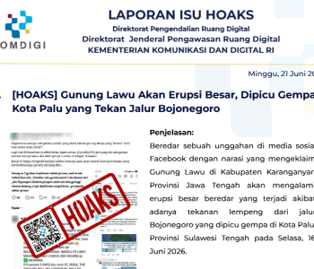 Isu Hoaks & Disinformasi 21 Juni 2026