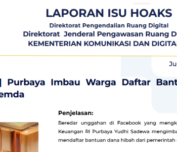 Isu Hoaks & Disinformasi 26 Juni 2026