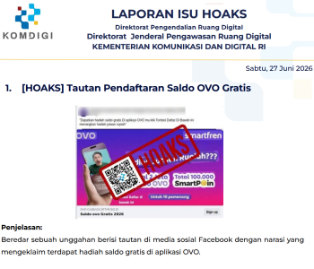 Isu Hoaks & Disinformasi 27 Juni 2026