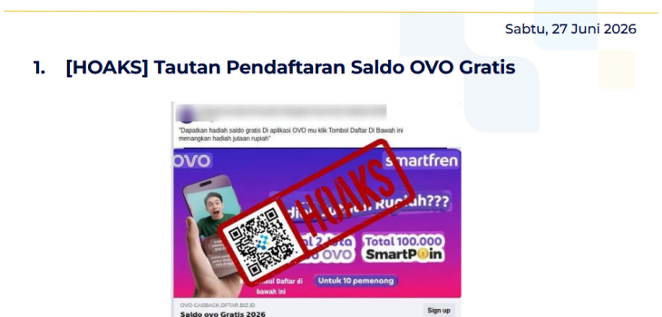 Isu Hoaks & Disinformasi 27 Juni 2026