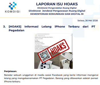 Isu Hoaks & Disinformasi 28 Mei 2026