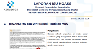 Isu Hoaks & Disinformasi 29 Juni 2026