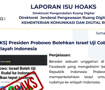 Isu Hoaks & Disinformasi 29 Mei 2026
