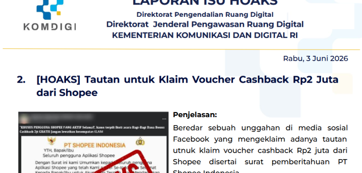 Isu Hoaks & Disinformasi 3 Juni 2026