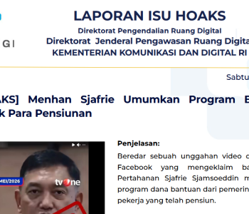 Isu Hoaks & Disinformasi 30 Mei 2026