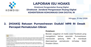 Isu Hoaks & Disinformasi 31 Mei 2026