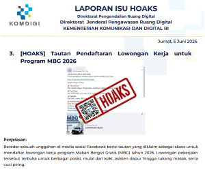 Isu Hoaks & Disinformasi 5 Juni 2026