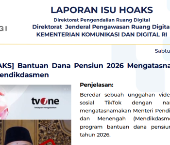 Isu Hoaks & Disinformasi 6 Juni 2026