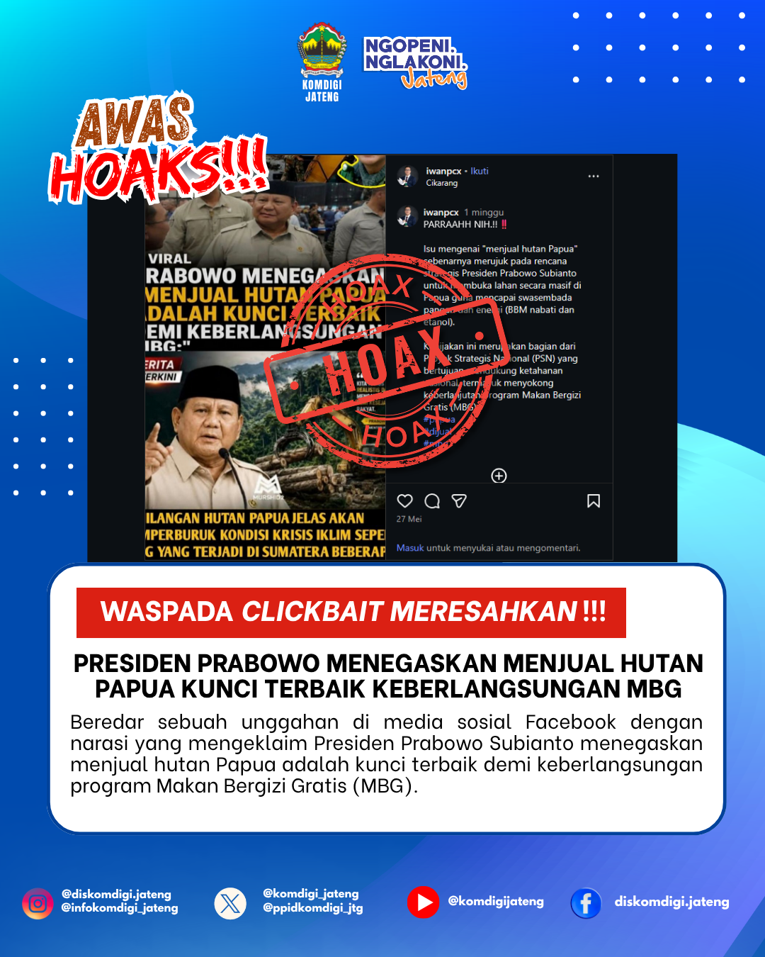 Isu Hoaks & Disinformasi 7 Juni 2026 Grafis