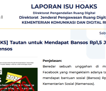 Isu Hoaks & Disinformasi 11 Juli 2026