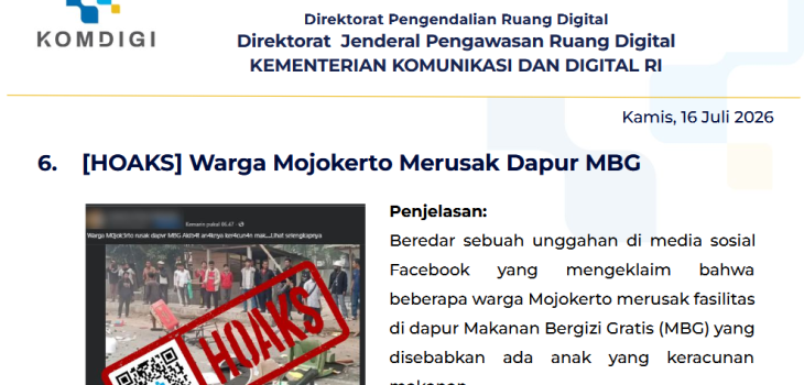 Isu Hoaks & Disinformasi 16 Juli 2026