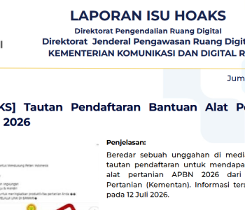 Isu Hoaks & Disinformasi 17 Juli 2026