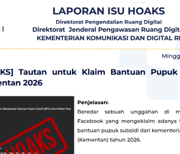 Isu Hoaks & Disinformasi 19 Juli 2026