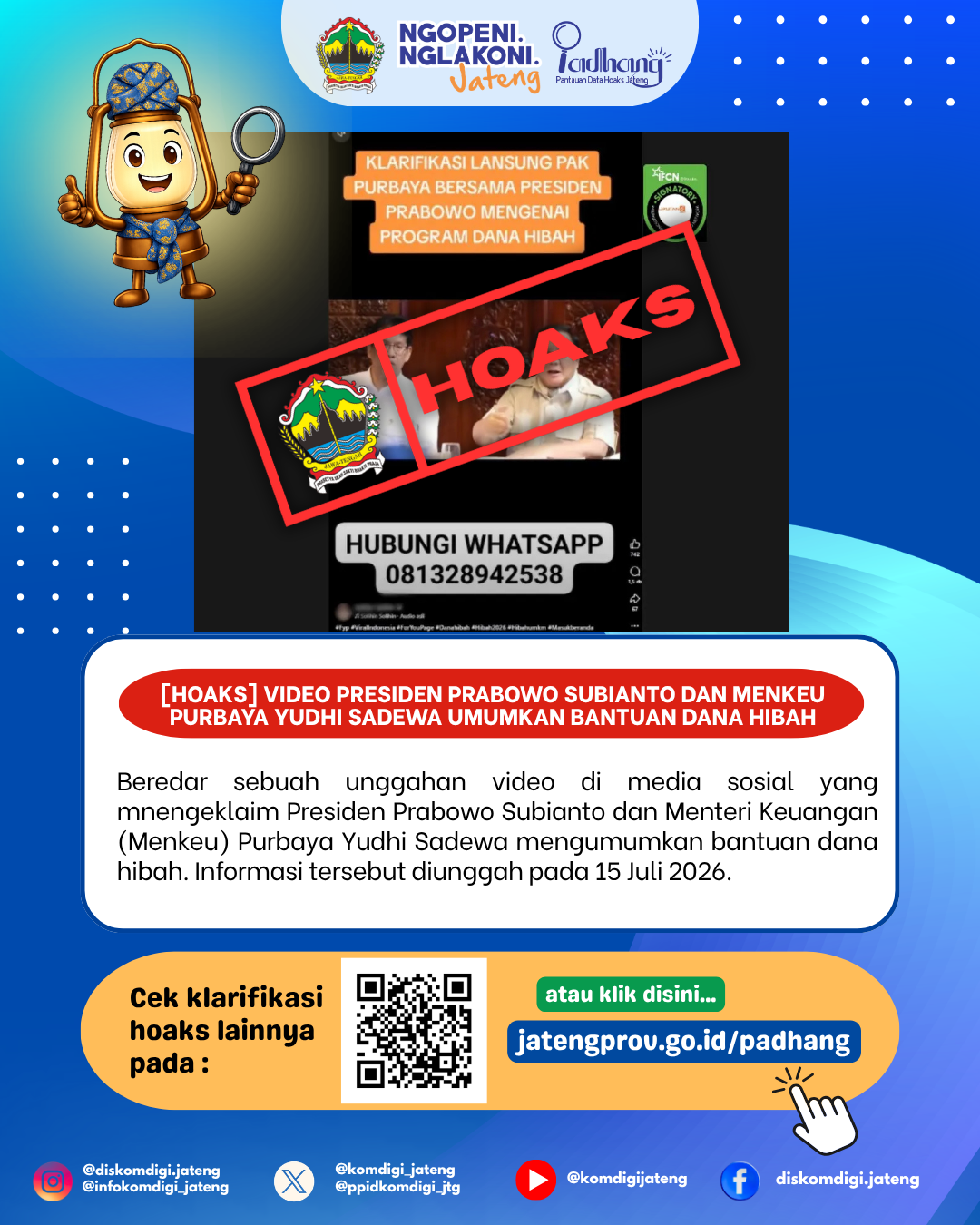 Isu Hoaks & Disinformasi 20 Juli 2026 Grafis