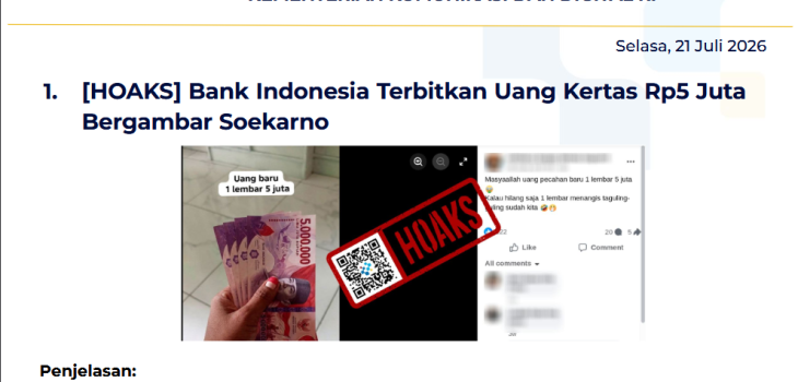 Isu Hoaks & Disinformasi 21 Juli 2026