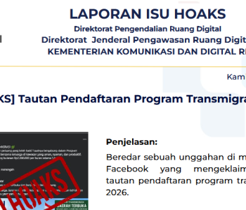 Isu Hoaks & Disinformasi 23 Juli 2026