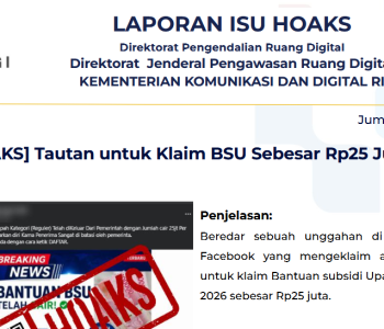 Isu Hoaks & Disinformasi 3 Juli 2026